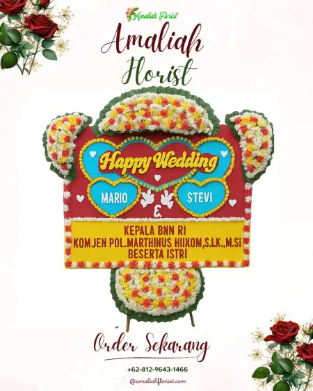 Papan Bunga Pernikahan Agel